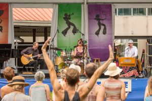 Crowd Arms Raised Jazz Fest 2015